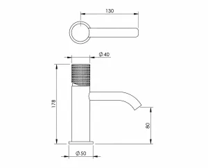Technical drawing of product ESP070
