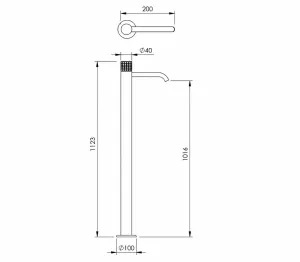 Technical drawing of product ESP090