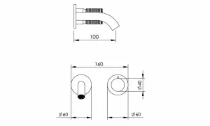 Disegno tecnico del prodotto ESP100
