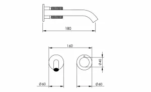 Technical drawing of product ESP180