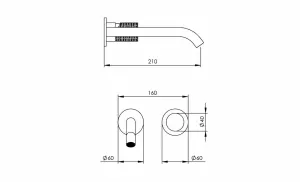 Technical drawing of product ESP210
