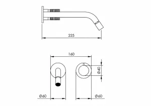 Technical drawing of product ESP225