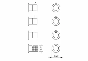 Disegno tecnico del prodotto ESQ013