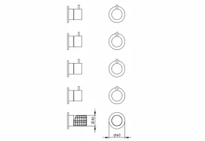 Technical drawing of product ESQ014