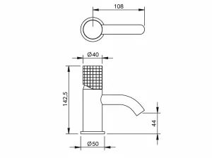 Technical drawing of product ESQ060