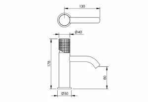 Technical drawing of product ESQ070