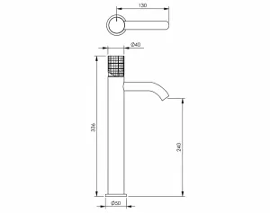Technical drawing of product ESQ075