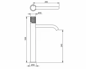Disegno tecnico del prodotto ESQ080