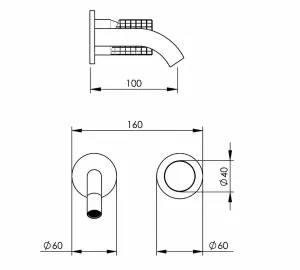 Disegno tecnico del prodotto ESQ100