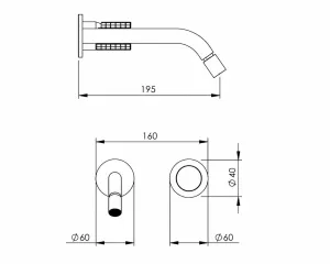 Technical drawing of product ESQ195