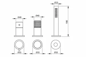 Disegno tecnico del prodotto ESQ380