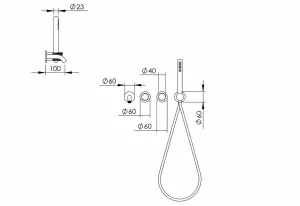 Technical drawing of product ESQ410
