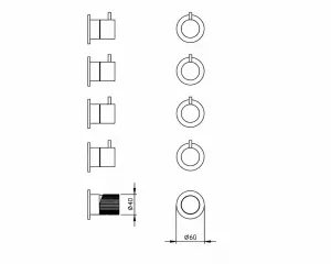 Disegno tecnico del prodotto ESR014
