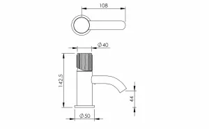 Technical drawing of product ESR060