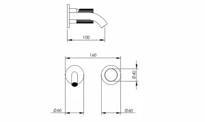 Disegno tecnico del prodotto ESR100