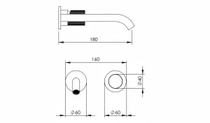 Technical drawing of product ESR180