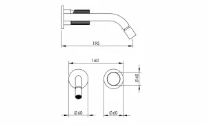 Technical drawing of product ESR195