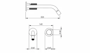 Disegno tecnico del prodotto ESR225