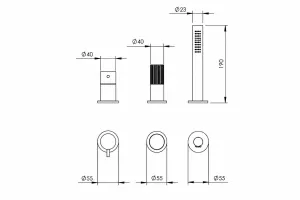 Technical drawing of product ESR380