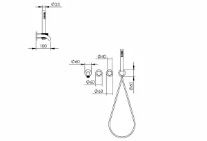 Technical drawing of product ESR410
