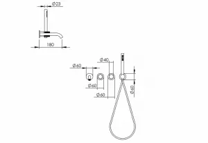 Technical drawing of product ESR430