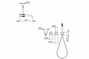 Technical drawing of product ESR450