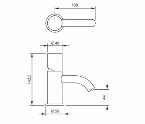 Technical drawing of product ESS060