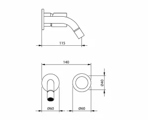 Technical drawing of product ESS115