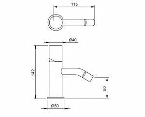 Technical drawing of product ESS120