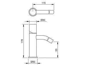 Technical drawing of product ESS130