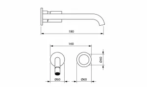 Technical drawing of product ESS180