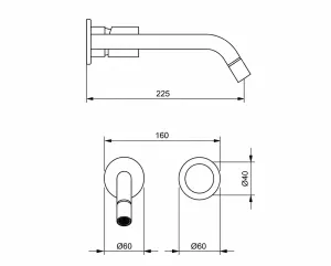 Technical drawing of product ESS225