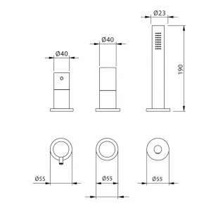 Technical drawing of product ESS380