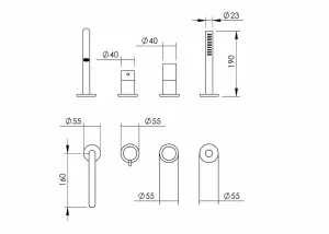 Technical drawing of product ESS480