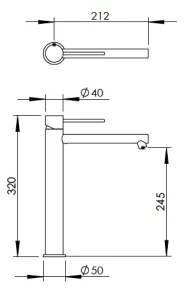 Technical drawing of product EVO080