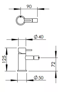 Technical drawing of product EVO120