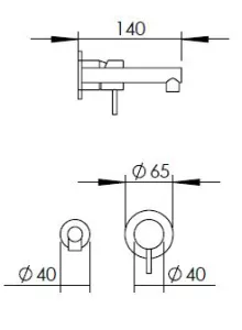 Disegno tecnico del prodotto EVO140