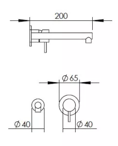 Technical drawing of product EVO200