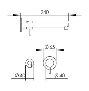 Disegno tecnico del prodotto EVO240