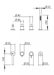 Technical drawing of product EVO480