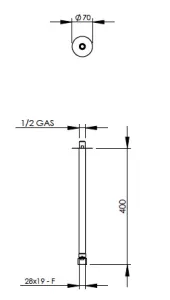 Technical drawing of product FLU400