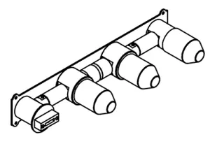 In-wall technical drawing of product STO400