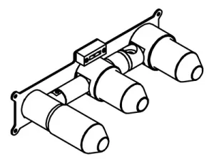 In-wall technical drawing of product SAT300-310
