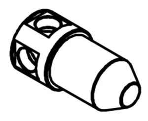 In-wall technical drawing of product VOL010