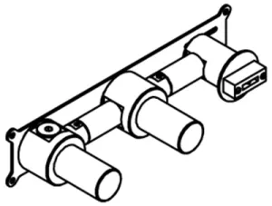 In-wall technical drawing of product ELL293