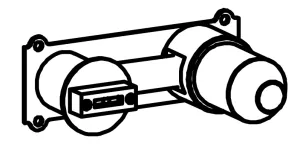In-wall technical drawing of product EGO115