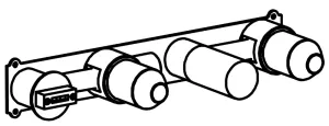 In-wall technical drawing of product EGO440-450