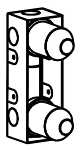 In-wall technical drawing of product EGO114