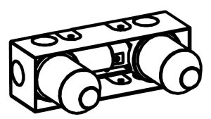 In-wall technical drawing of product EGO124