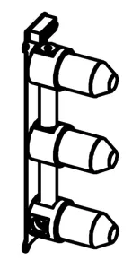 In-wall technical drawing of product EGO012